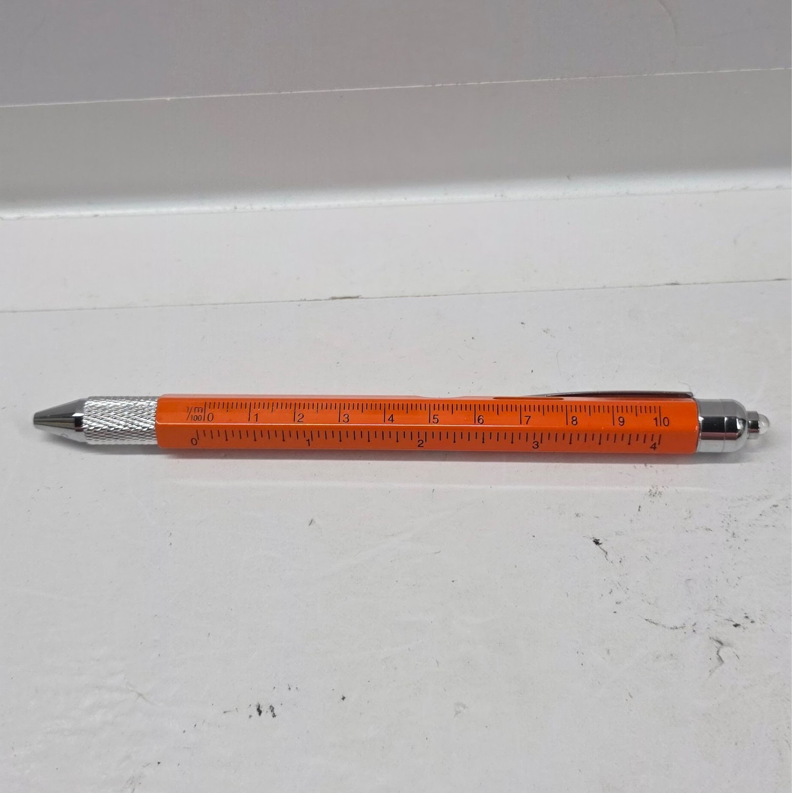 VIBELITE 11 in 1 Multitool ORANGE Pen Set with LED, Stylus, Level, Screwdriver