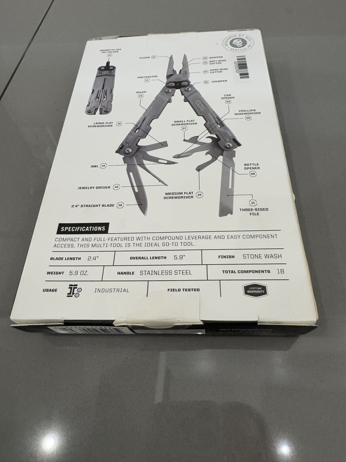 SOG PowerAccess Multi-Tool Pliers Ruler Screwdrivers Openers Wire Cutter Locking