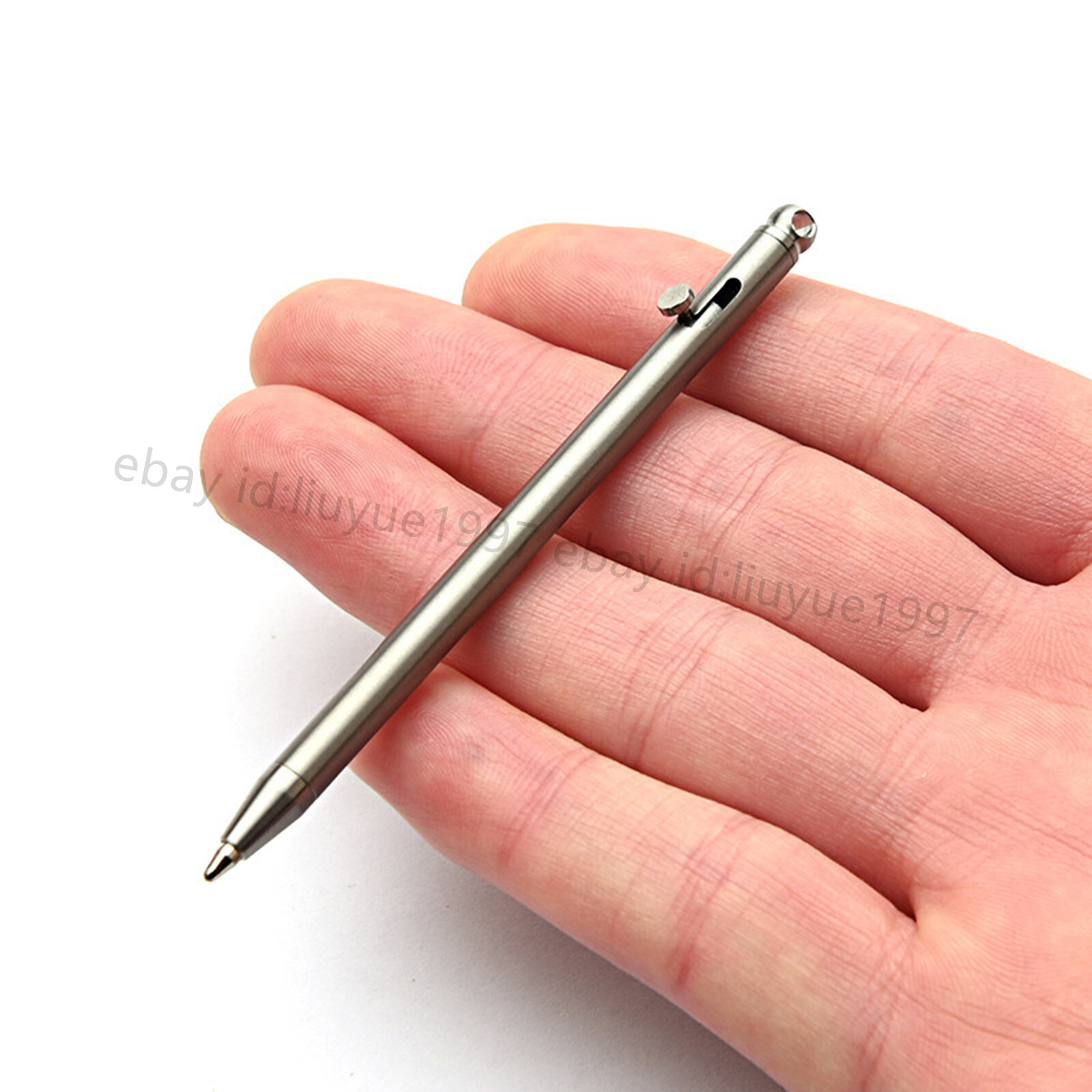 Titanium Mini Pen Key Chain Pendant Ball Pens Ballpoint Pen Outdoor Pocket EDC