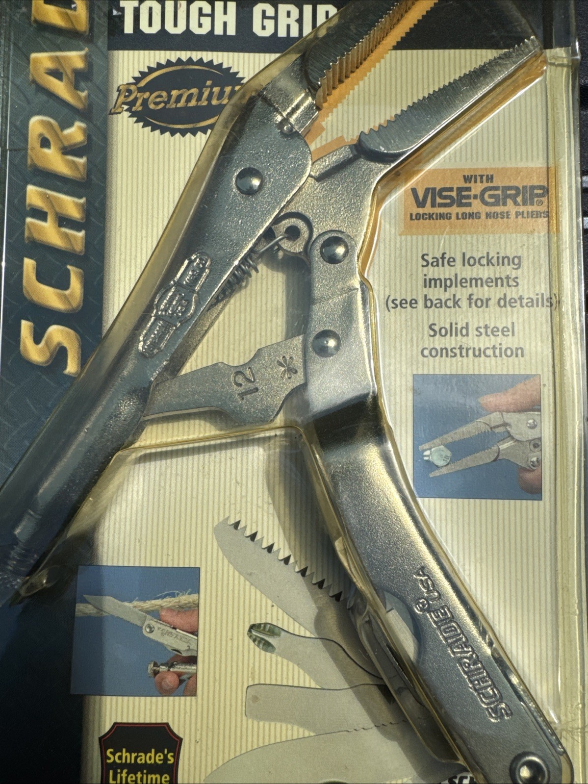 Schrade Tools USA Vise Tough Grip Rare Locking Implements USA Nos ST6HCP