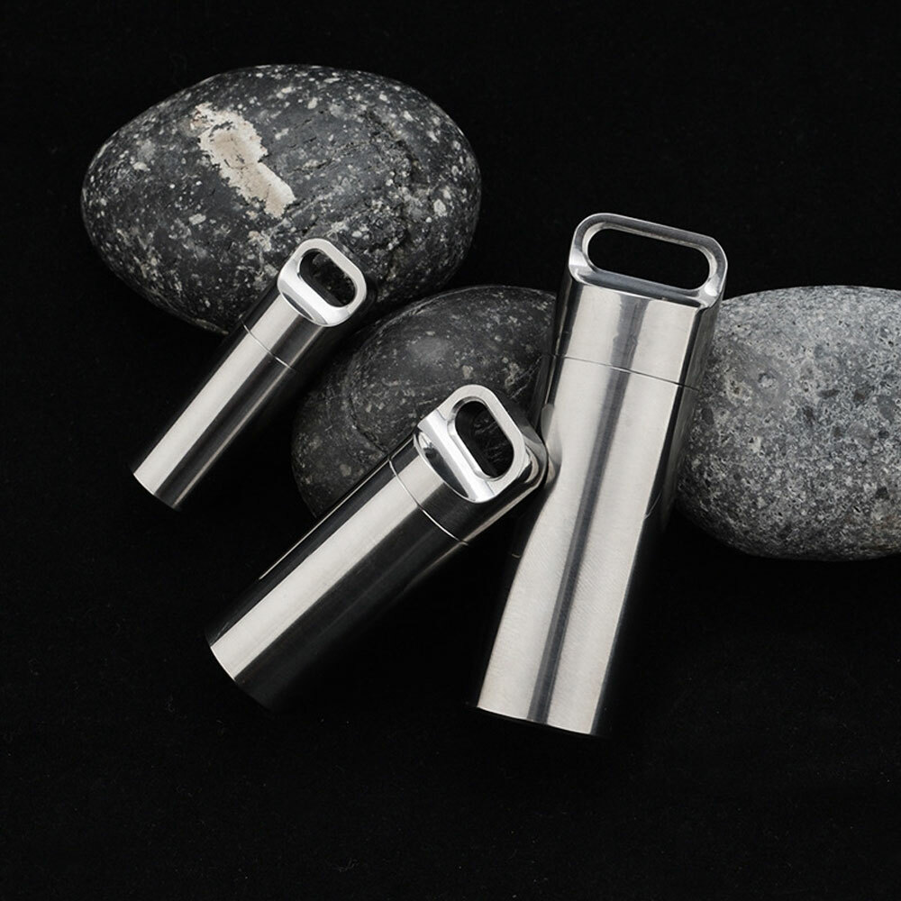 EDC Titanium Multi Tools Waterproof Portable medicine Bottle Key Pendant Box Set