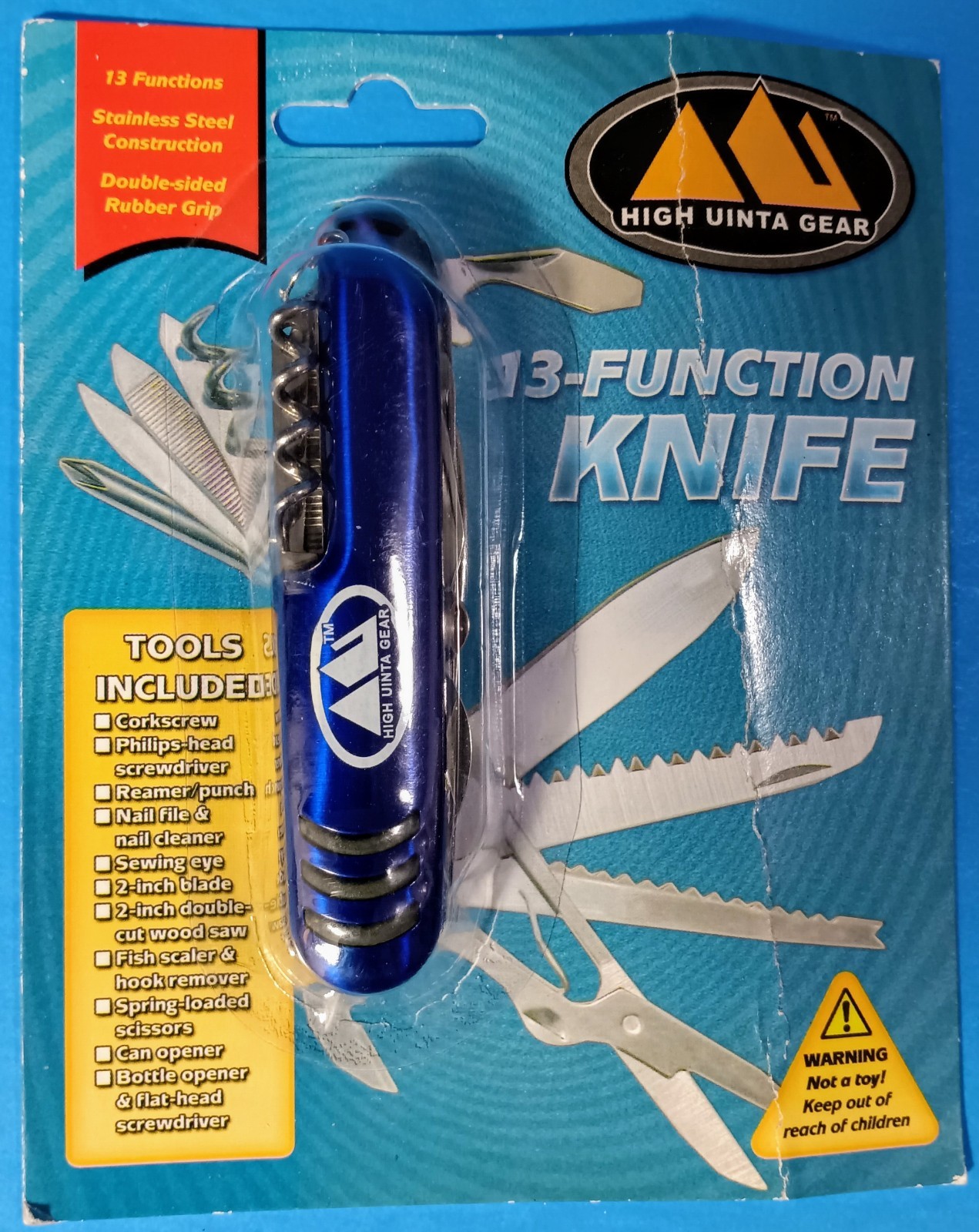 High Uinta Gear Multi-Function Pocket Knife, Saw, Can Opener, Scissors, File