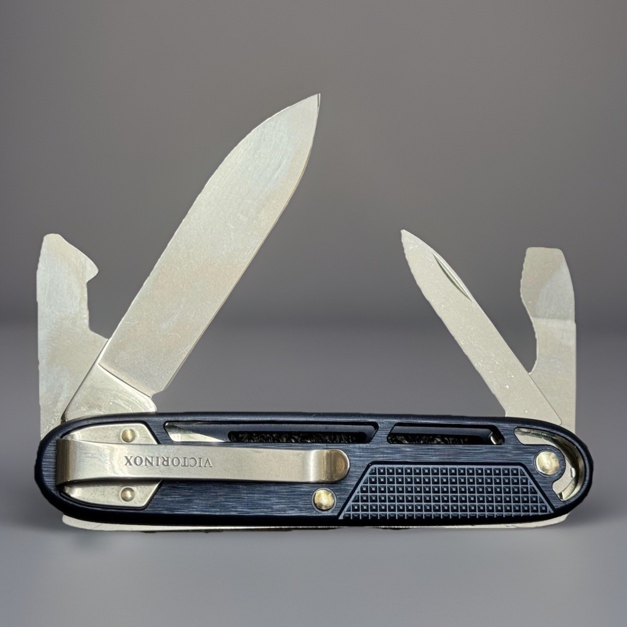 Victorinox Synergy Blue 93mm Refined Alox Scales Swiss Army Knife w/ Pocket Clip