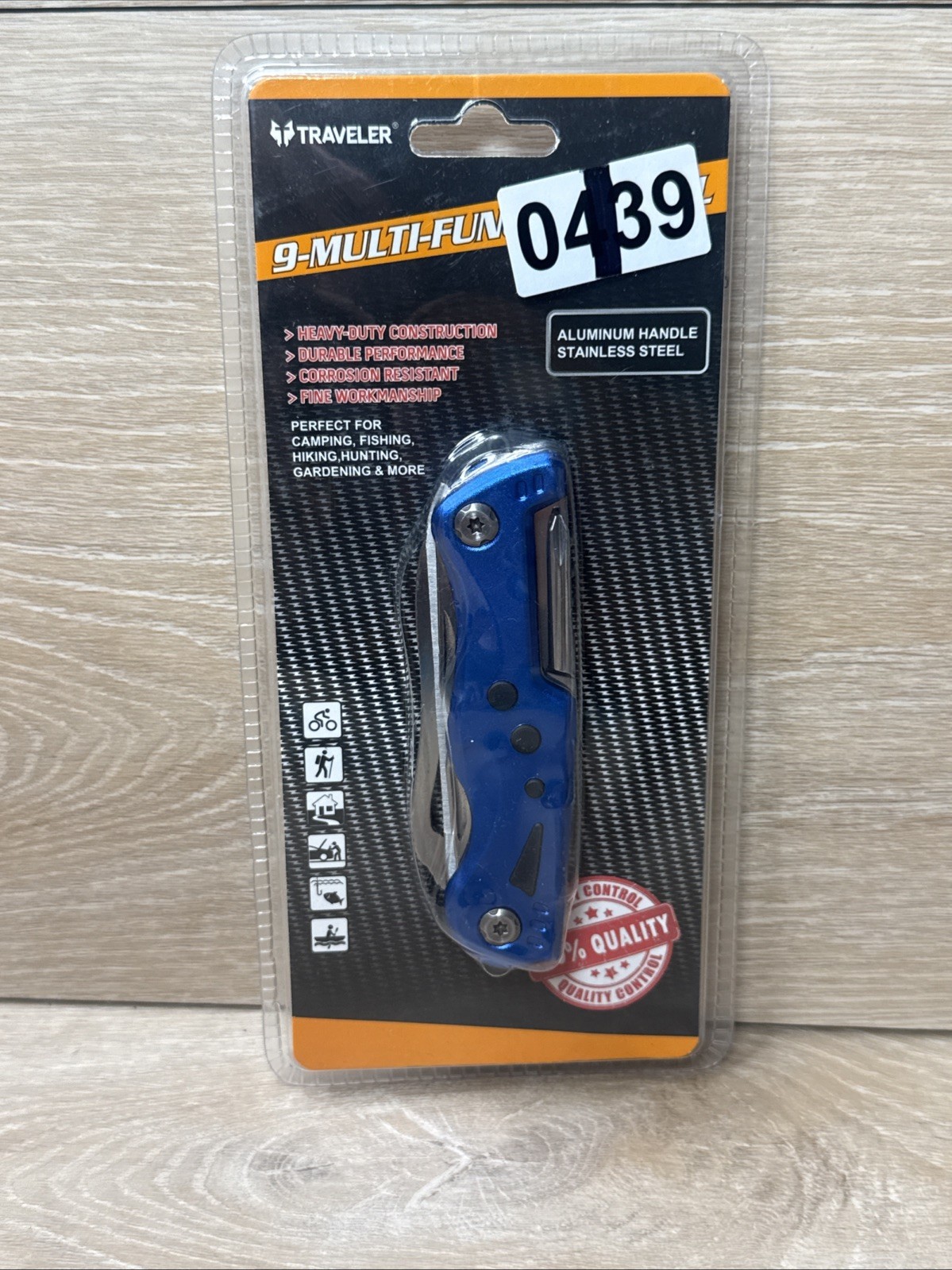 9-in-1 Multifunction Tool Folding Pocket Knife Stainless Steel