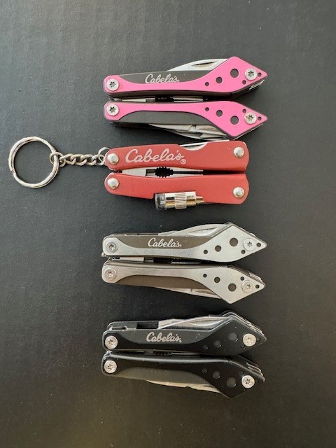 Set of (4) Cabela’s Multi-Tools with Sheaths