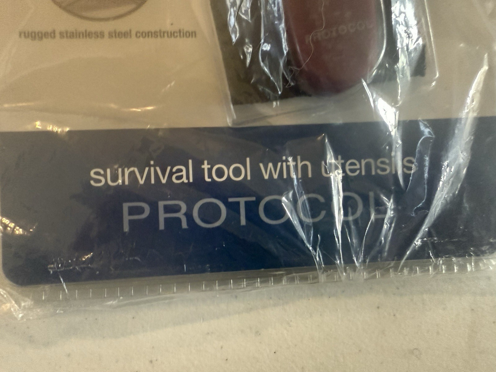 Protocol Survival Multi Tool with Utensils That Separate for Use, New Package