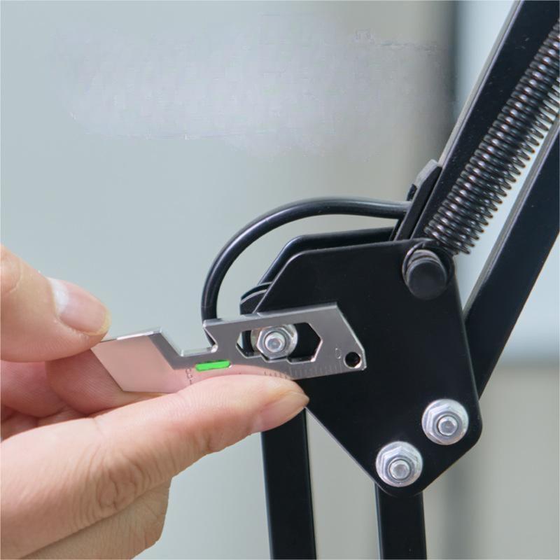 EDC Titanium Mini Pry Bar Crowbar Bottle Opener Wrench Ruler Keychain Multi Tool