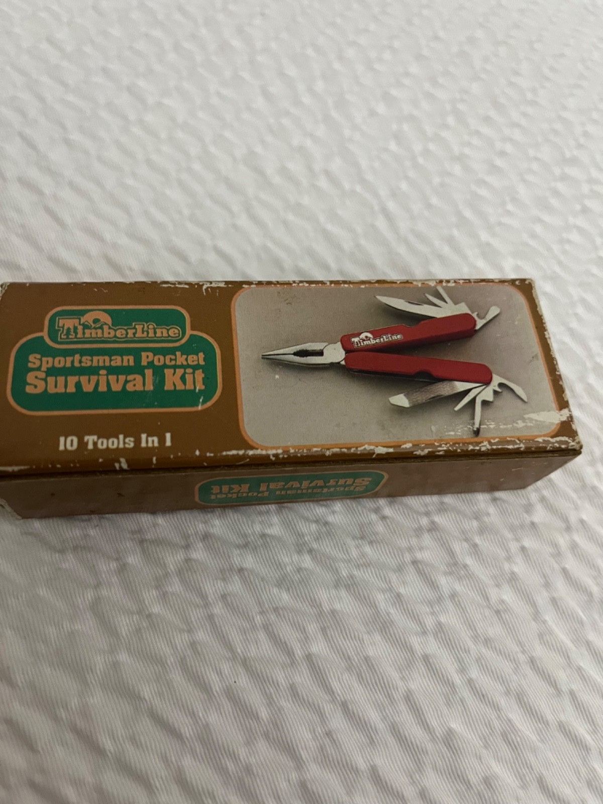 vintage Timberline Sportsman Pocket Survival Kit multi-tool in red