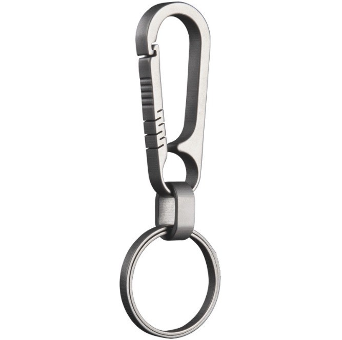 3PC EDC Titanium Alloy Keychain Carabiner Backpack Hanging Buckle Outdoor Tool