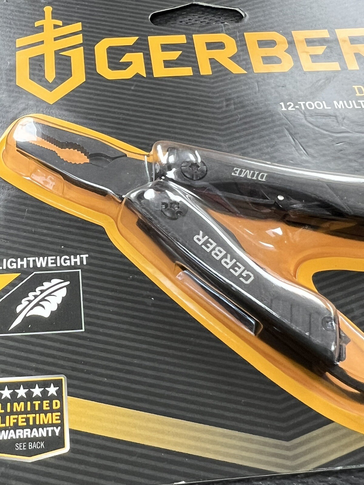 GERBER DIME 12 Tool Multi-Plier. Stainless Steel. Keychain Compatible. Black. 