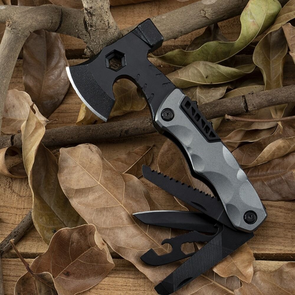 Best Multi Function Purpose Axe Hatchet Hammer Knife Tool Camping Survival Steel
