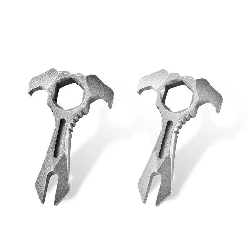 Titanium Alloy Pry Bar Crowbar Wrench Can Opener EDC Outdoor Portable Multi Tool