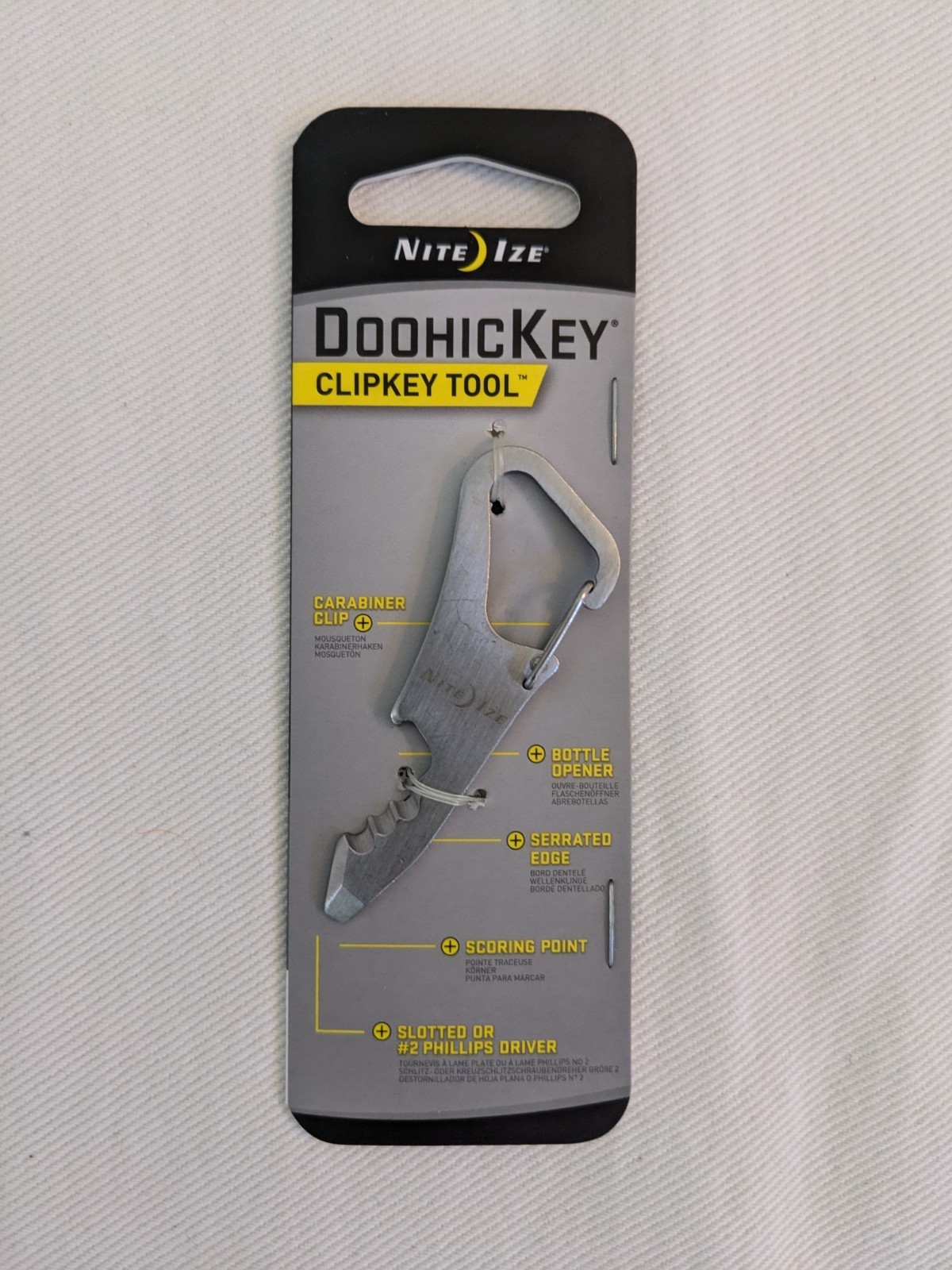 Nite Ize DoohicKey Keychain Mini Purpose Multi Tool Stainless Steel ClipKey Tool