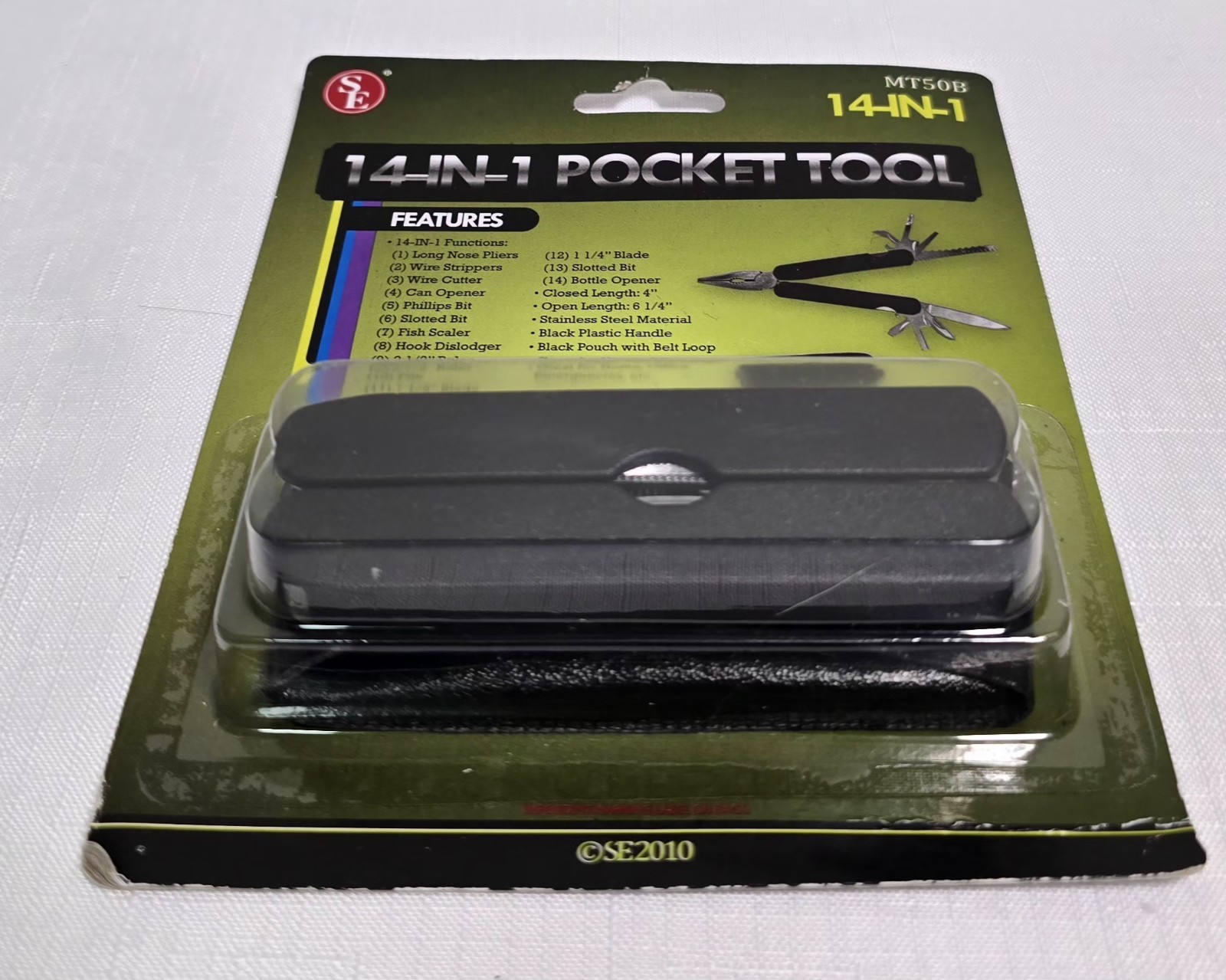 SE MT50B 14-in-1 multi-functional pocket tool, new, sealed package