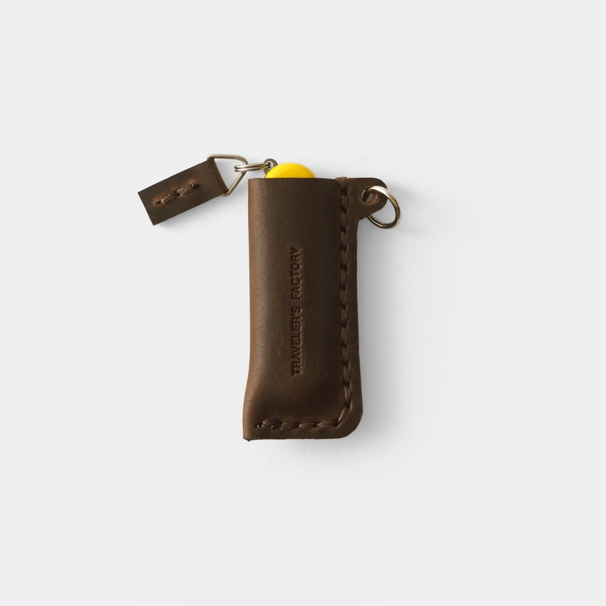 TRAVELER’S Factory Cowhide Leather Case for VICTORINOX Classic SD Brown