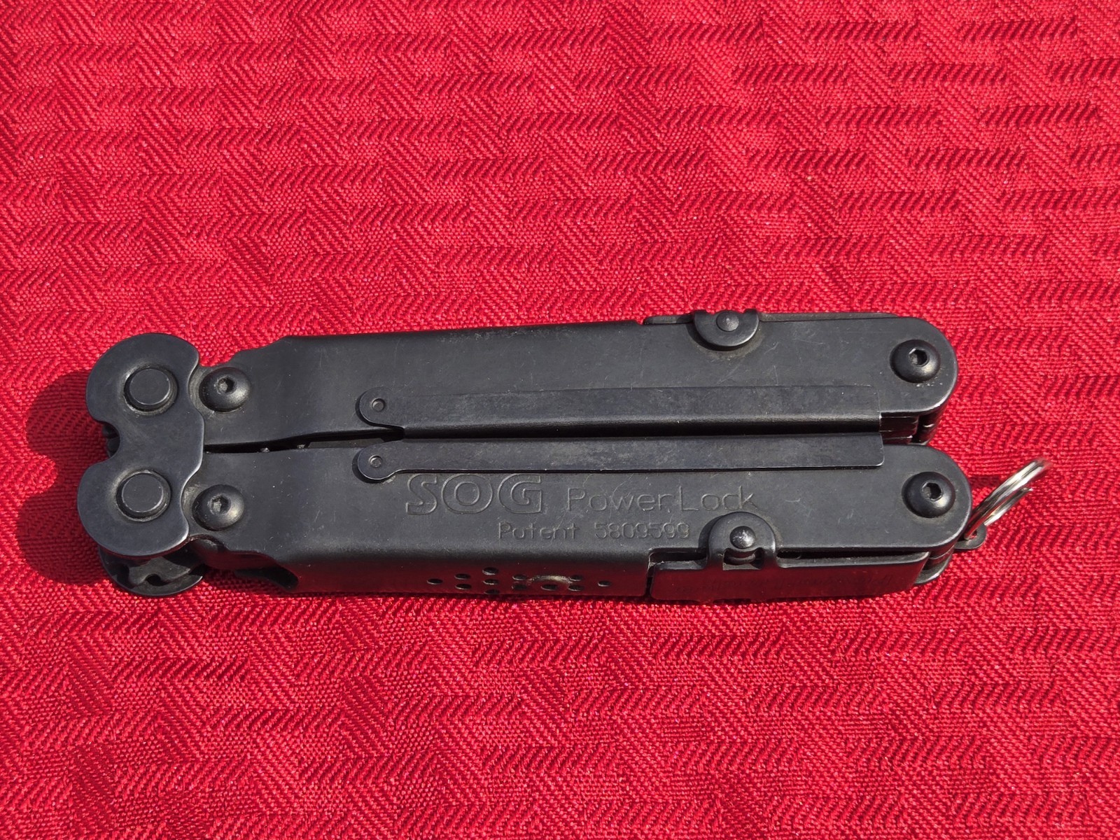 SOG PowerLock Multi-Tool Plier 18 Tools Black Compound Leverage w/Sheath EXC