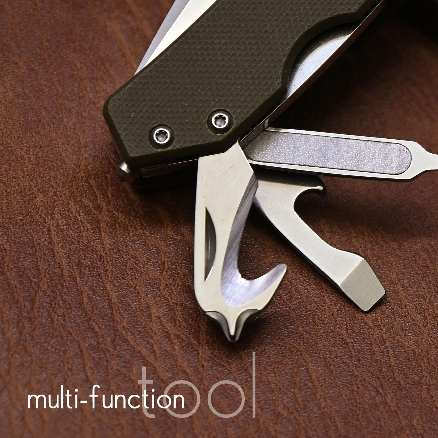 Sanrenmu 7106 Multi-function Folding Knife Camping Hiking Repairs Edc Tool