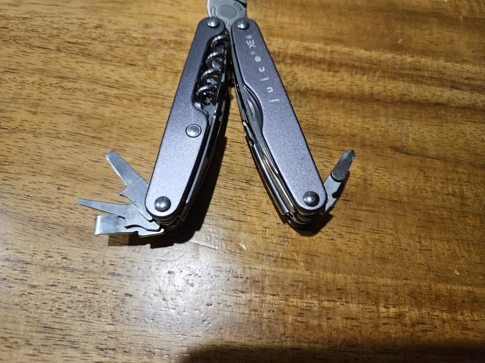 Gray Leatherman Juice Xe6 With Initials On Handle
