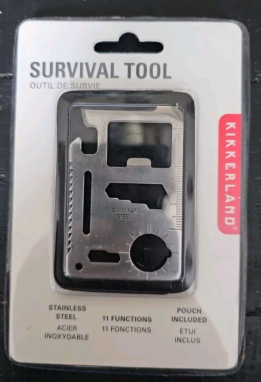 Kikkerland Classic Multi-Survival Tool Saw Blade Opener Ruler Wrench. NIP (F53)