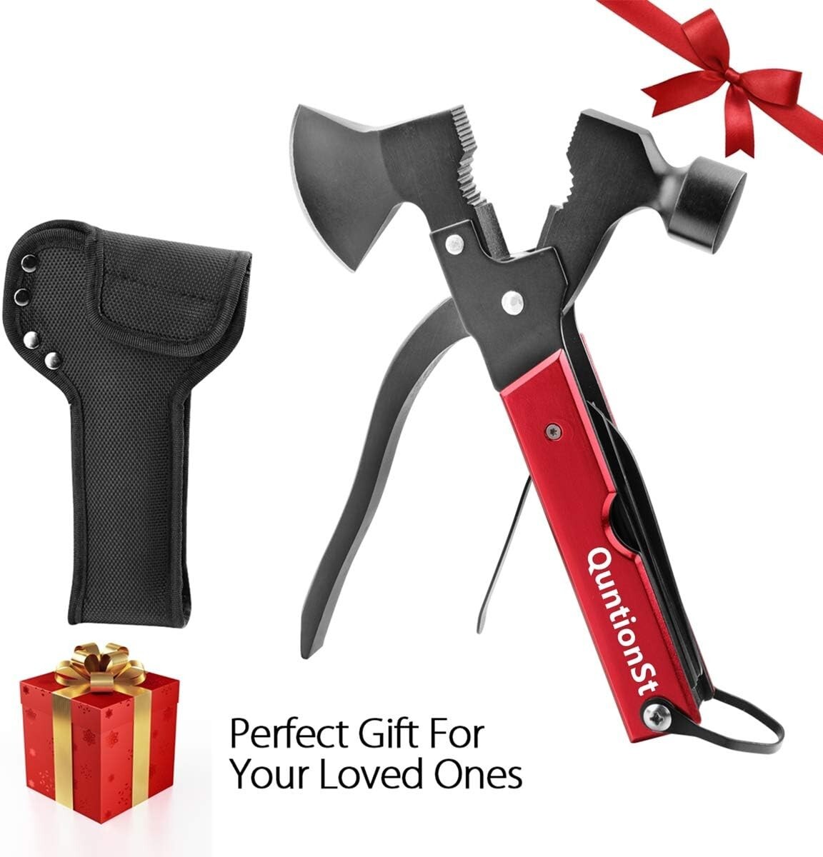 16 in 1 Camping Accessories Multitool Hatchet, Camping Tool with Axe,Hammer,Plie