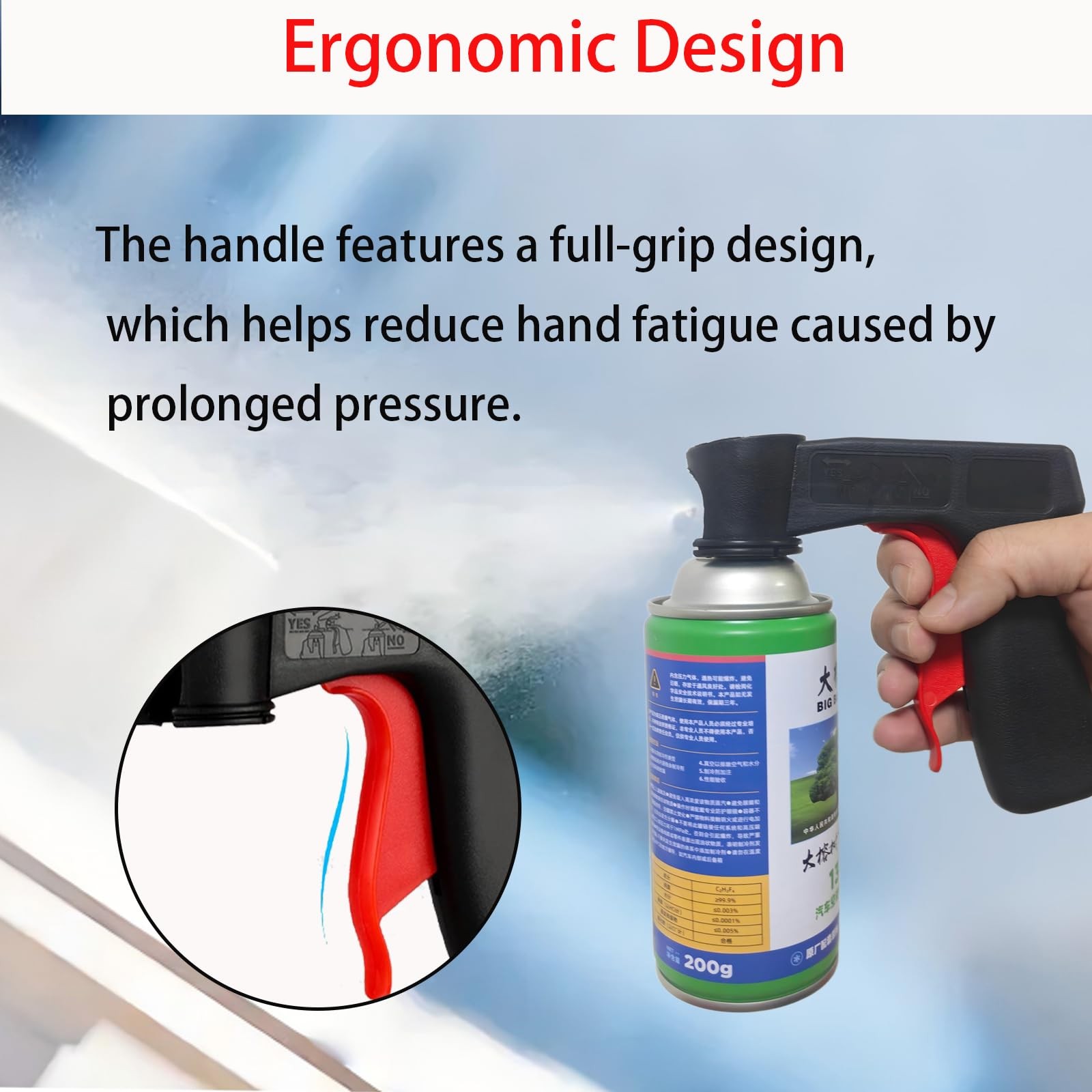Ready-to-use aerosol trigger handles that convert aerosol cans into spray gun…