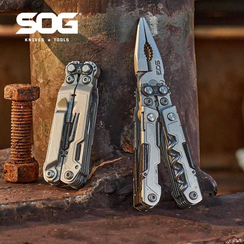 Sog Powerlitre 19-in-1 Multi-tool Folding Pliers Knife Edc Pocket Scissor