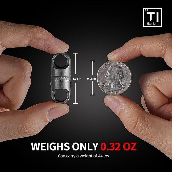 Titanium Magnetic Key Holder Quick Release Keychain Detachable 360° Rotatable