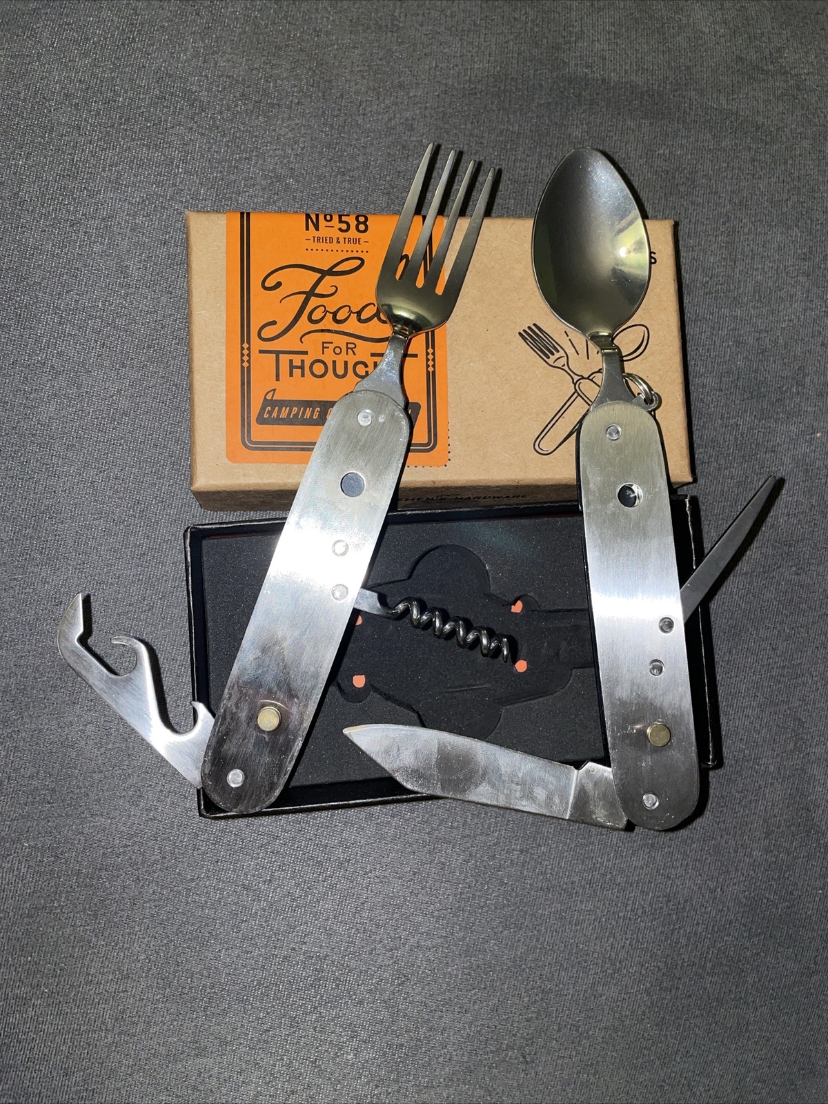 Gentlemen’s Hardware 6in1 Camping Cutlery Tool Food for Thought No 5 knife fork