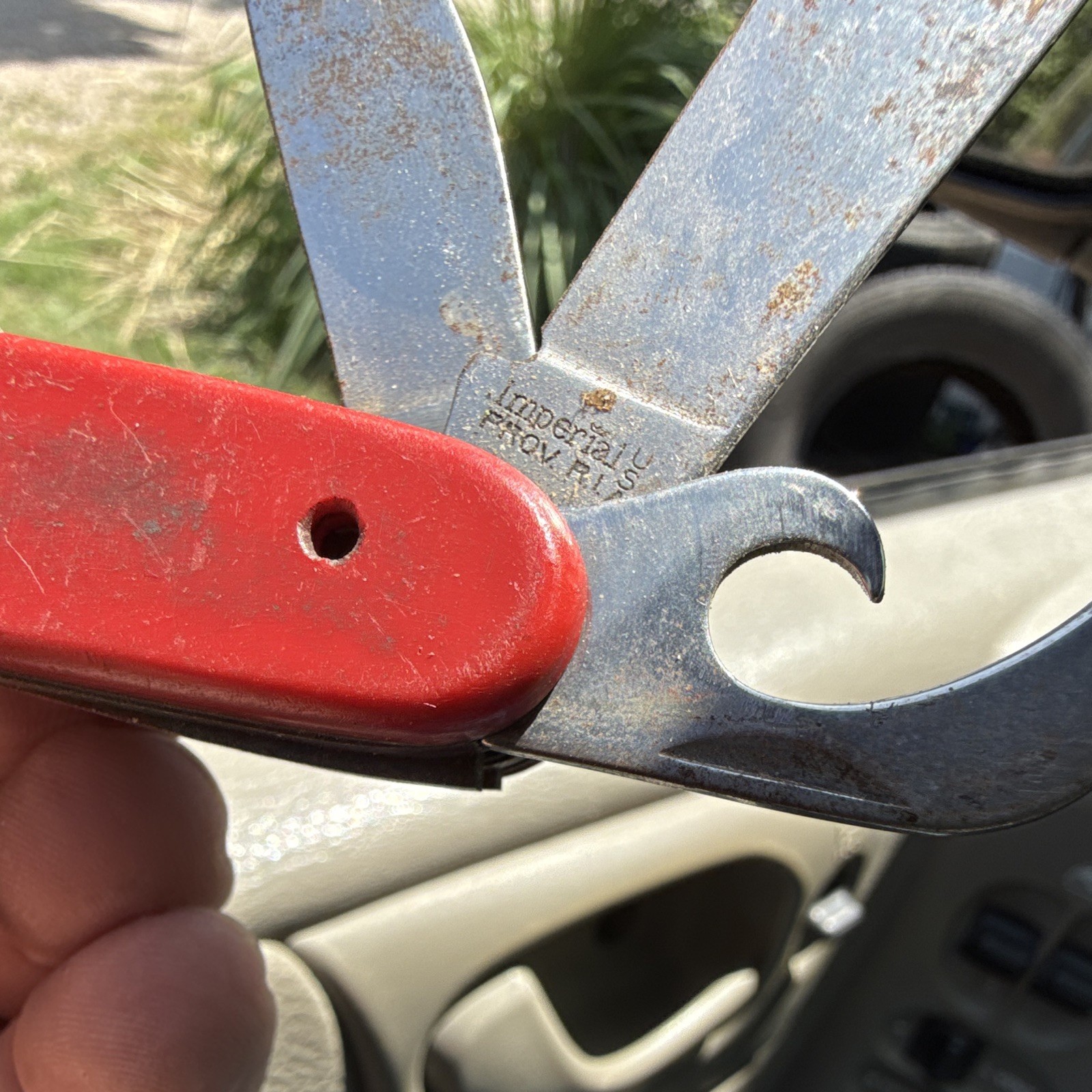 Matterhorn Red/Silver Multi-Tool Pocket Knife Corkscrew Can Opener Lanyard