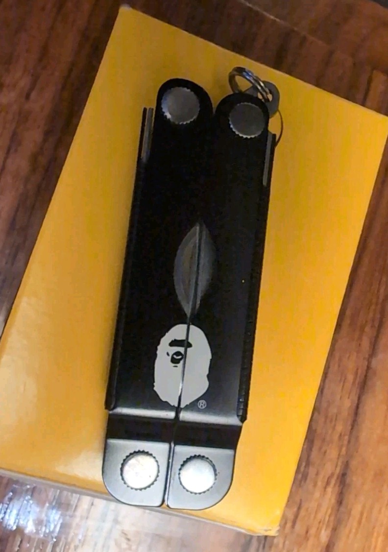 LEATHERMAN, A Bathing Ape BAPE Micra, Keychain Multi-tool, Black