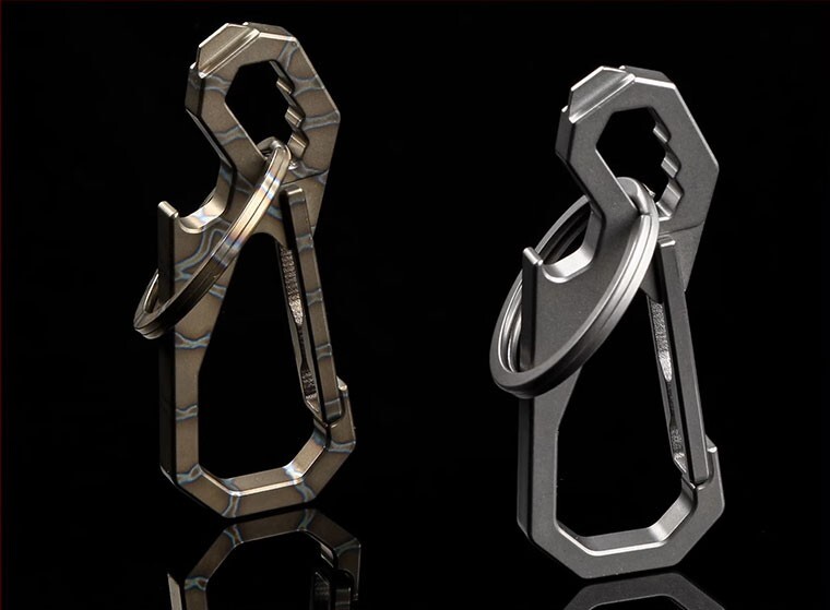 New EDC Titanium Alloy Key chain Carabiner Opener Multi Tool Portable Outdoor