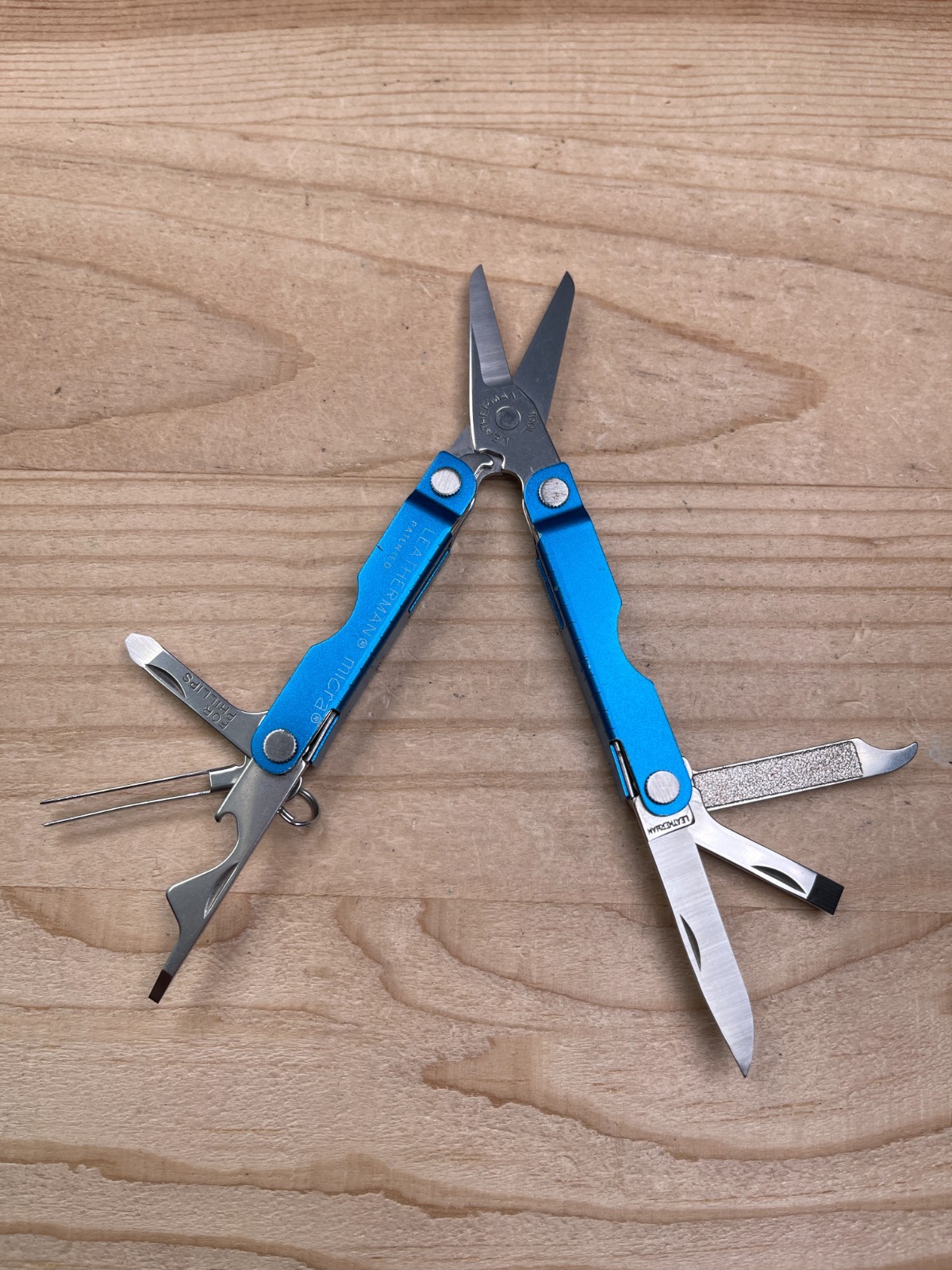 Leatherman Micra Blue Anodized Aluminum Multi-tool Knife w/ATF Logo 05/07