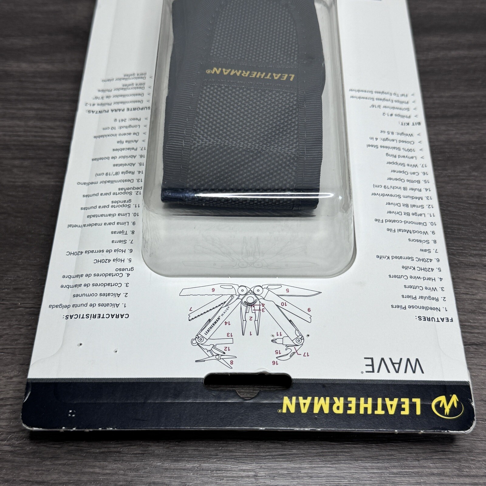 Leatherman New Wave/2nd generation Wave multitool with nylon Sheath, sealed.
