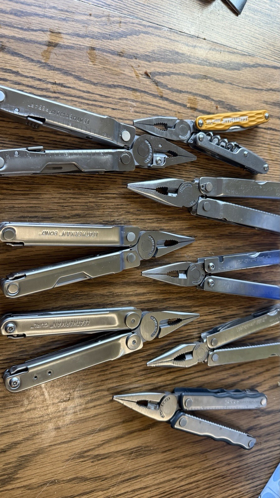leatherman multi tool, Super tool,bond,curl, Juice, Rebar. Pocket Knife Lot.