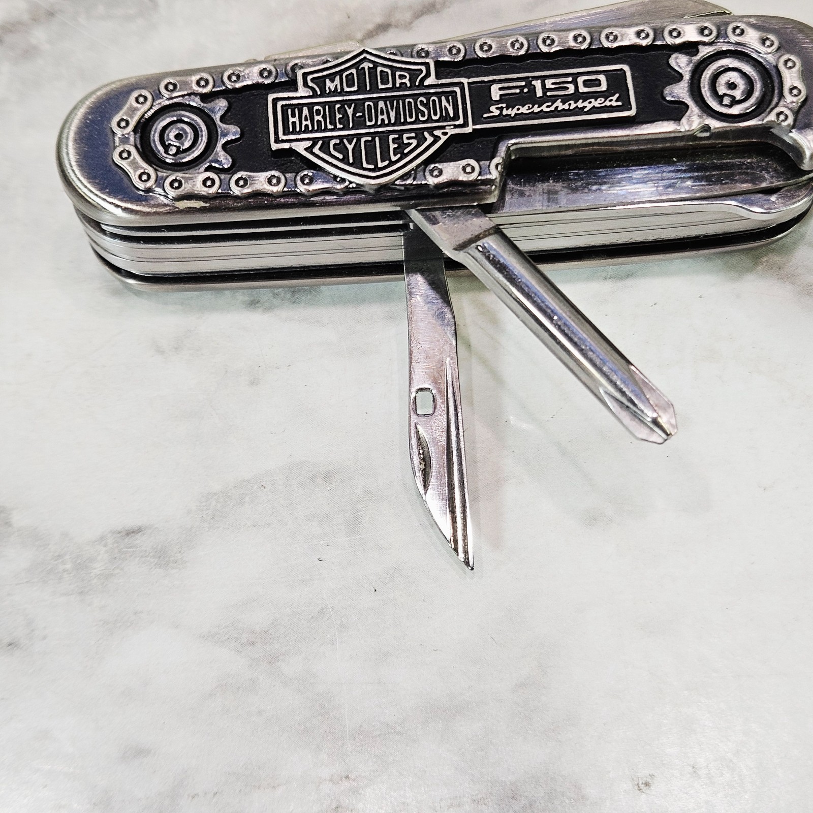 Harley-Davidson F-150 Supercharged Multi-Tool Stainless Steel 7 Tools w/ Case