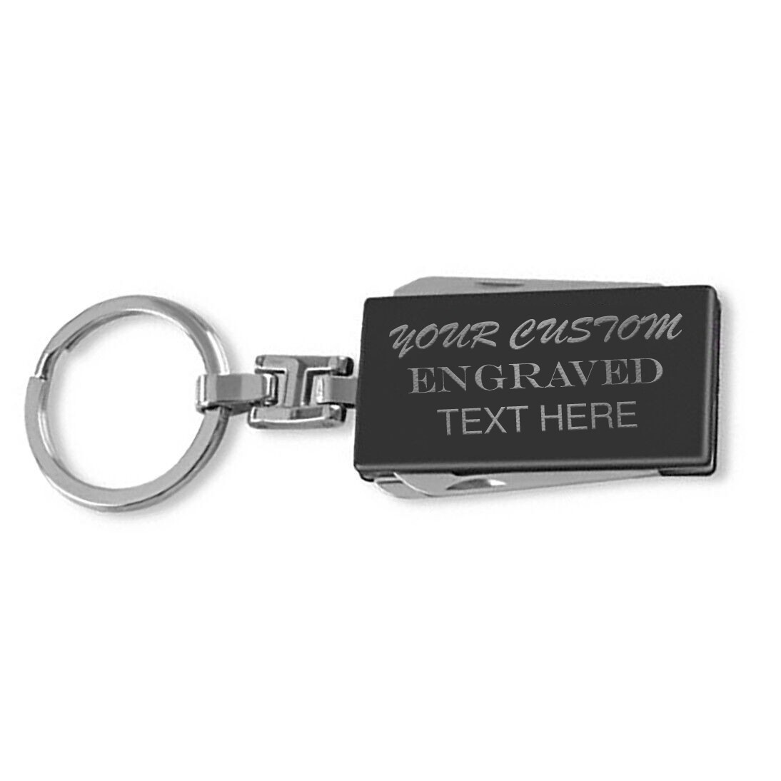 Personalized 8 Function Multi Tool Printed Custom Monogram Groomsmen Keychain