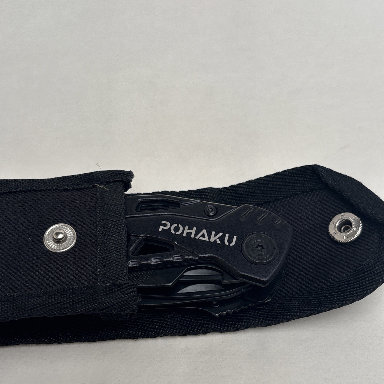 Pohaku Black Multi Tool Hunt Hike Camp Tactical Survival Camp Sheath Included