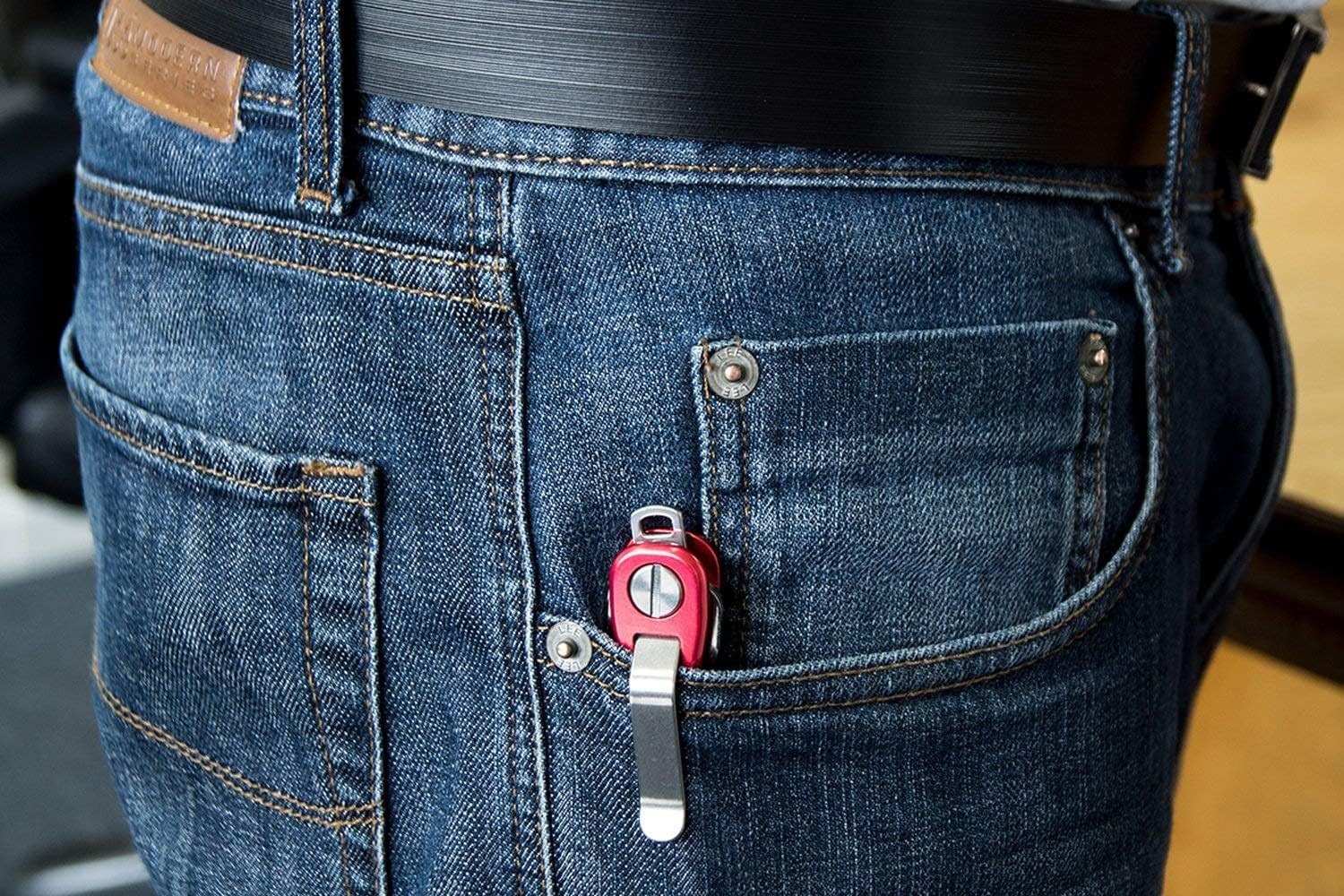 Keysmart Rugged – Multitool Key Holder for Keychain W/Bottle Opener and Pocket C