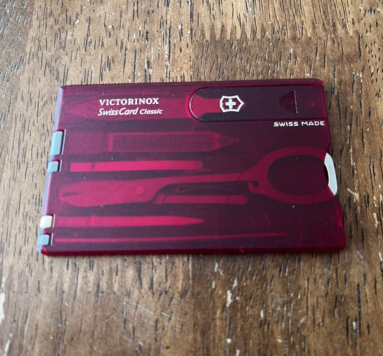 Victorinox SwissCard Classic Red Multi-Tool Card Knife Scissors File Tweezers