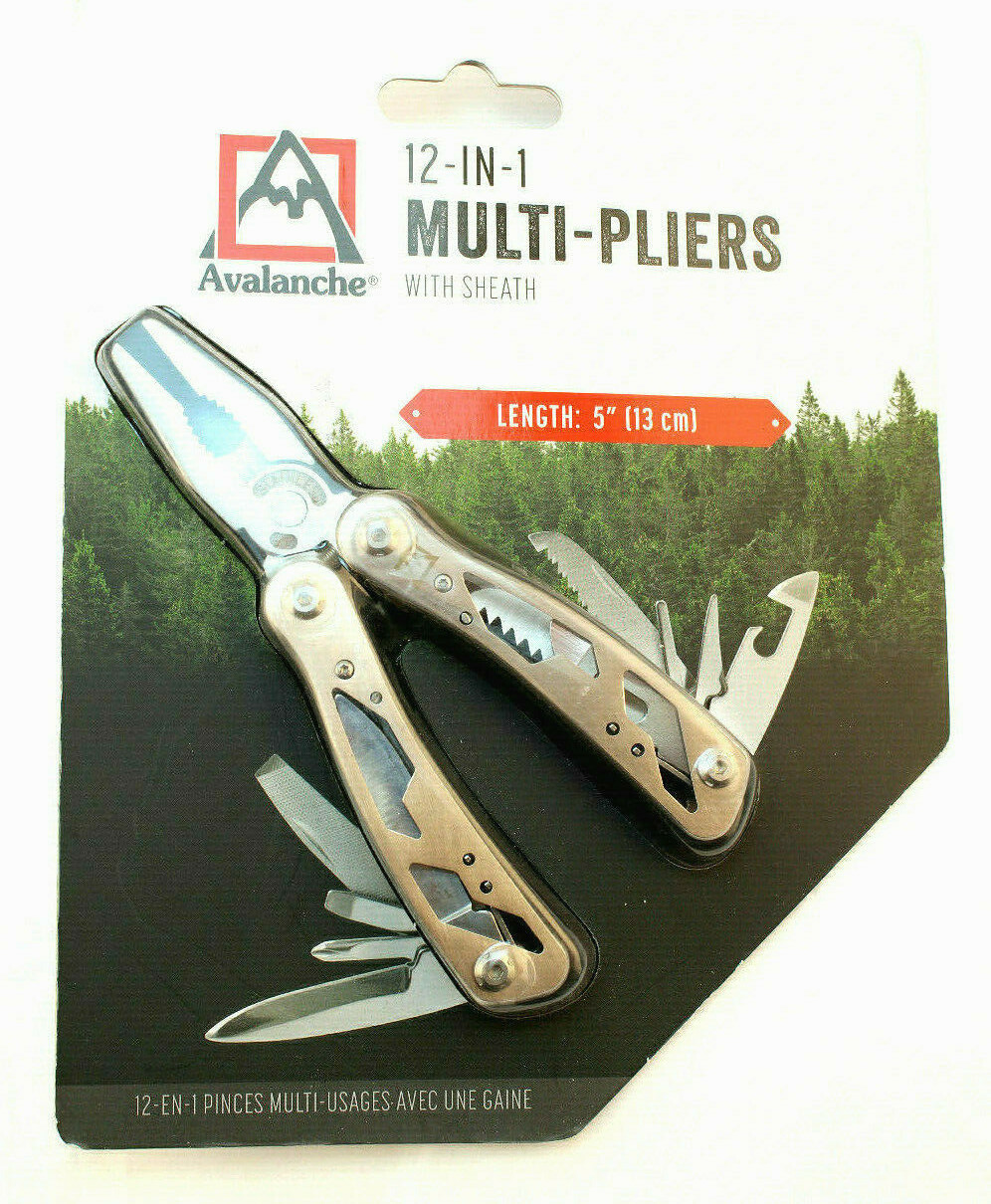 AVALANCHE 12-IN-1 Multi-Pliers Multi Survival Tool With Sheath NEW WITH PACKAGE