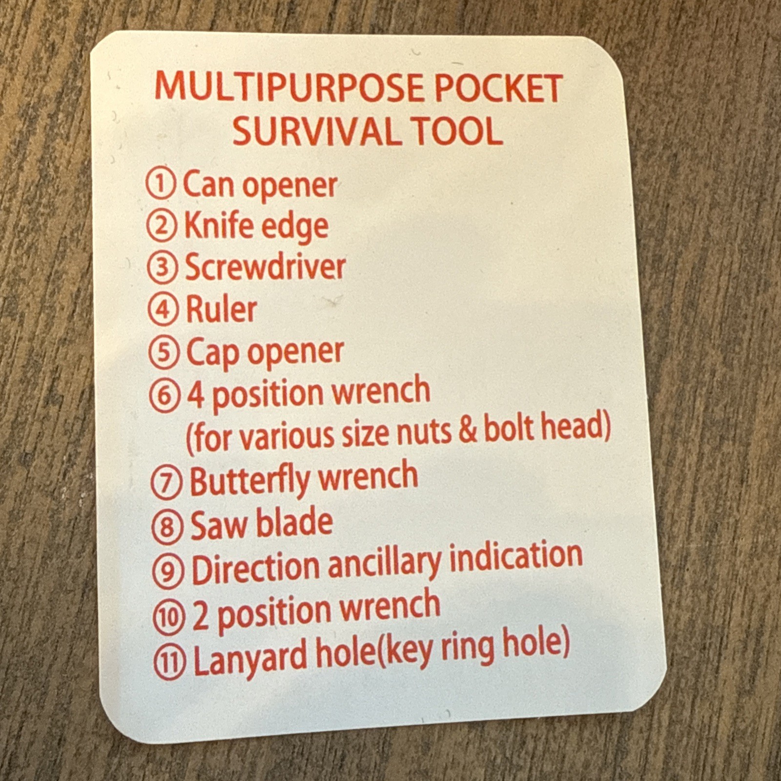 19x Stainless Steel Multipurpose Pocket Survival Tool – 10 Uses With Case New
