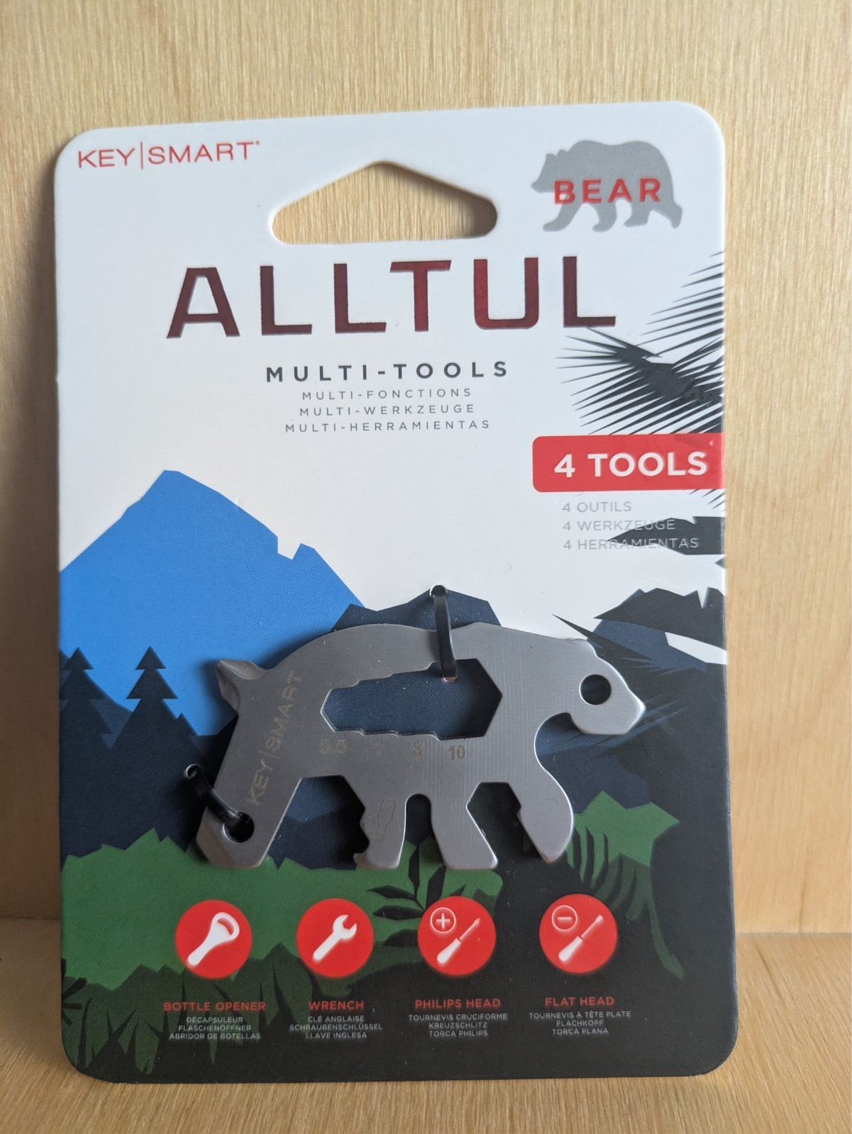 Keysmart Alltul Animal Series Stainless Steel Multi-Tool Bear 4 Tools In One