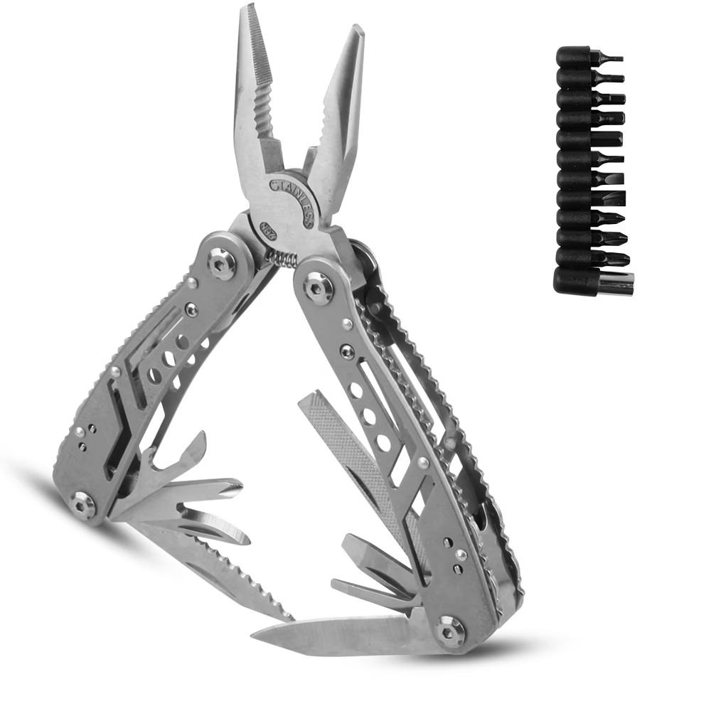 21-in-1 Multitool Folding Pocket Knife Survival Tool Set Hiking Camping