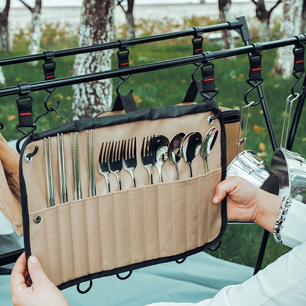 Campsite Cutlery Set in 304 Stainless Steel with Protective Carrying Bag