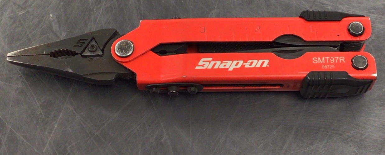 Gerber SMT97R Red Black Steel Multi-Tool Plier with Snap-on Case, Model SMT97R