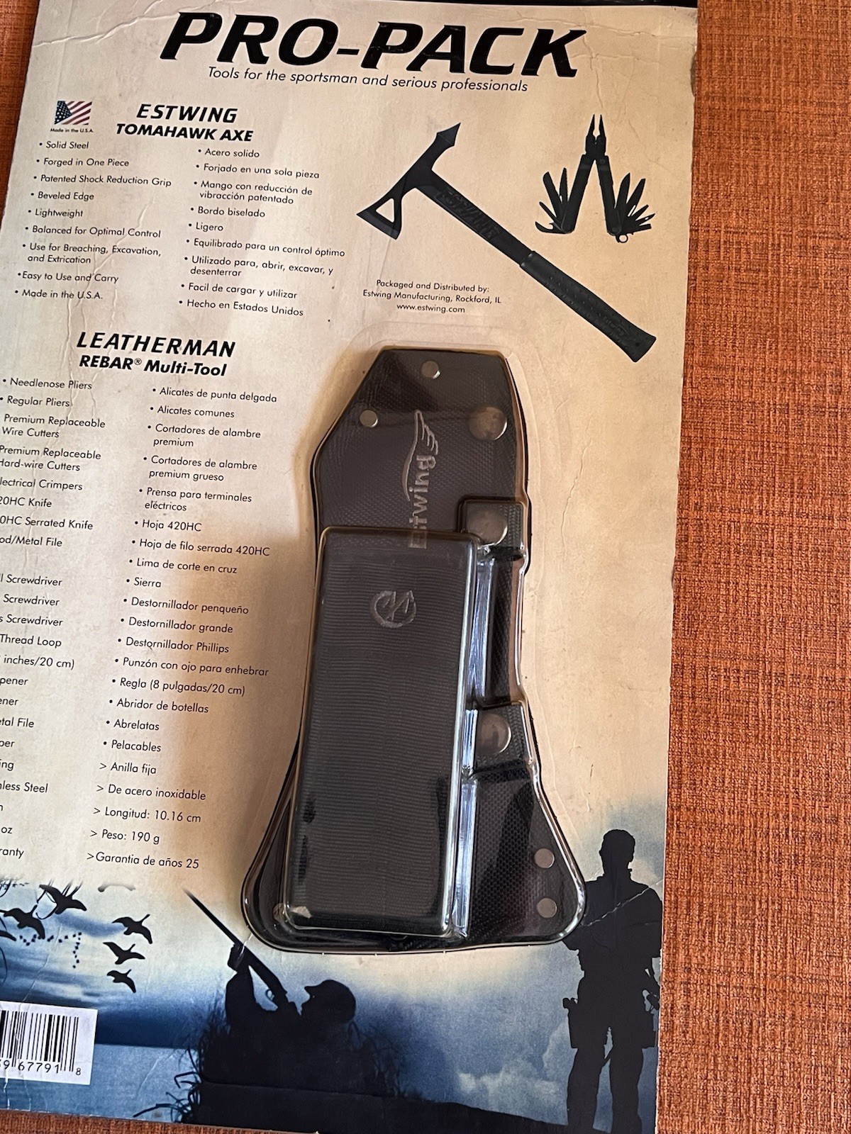 LEATHERMAN Pro-Pack REBAR + ESTWING Tomahawk Axe, New Old Stock, Retried.