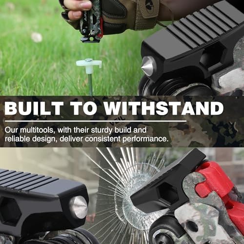 Multitool, 18 in 1 Multitool Pliers with Fire Starter, Window 18-in-1 Camo