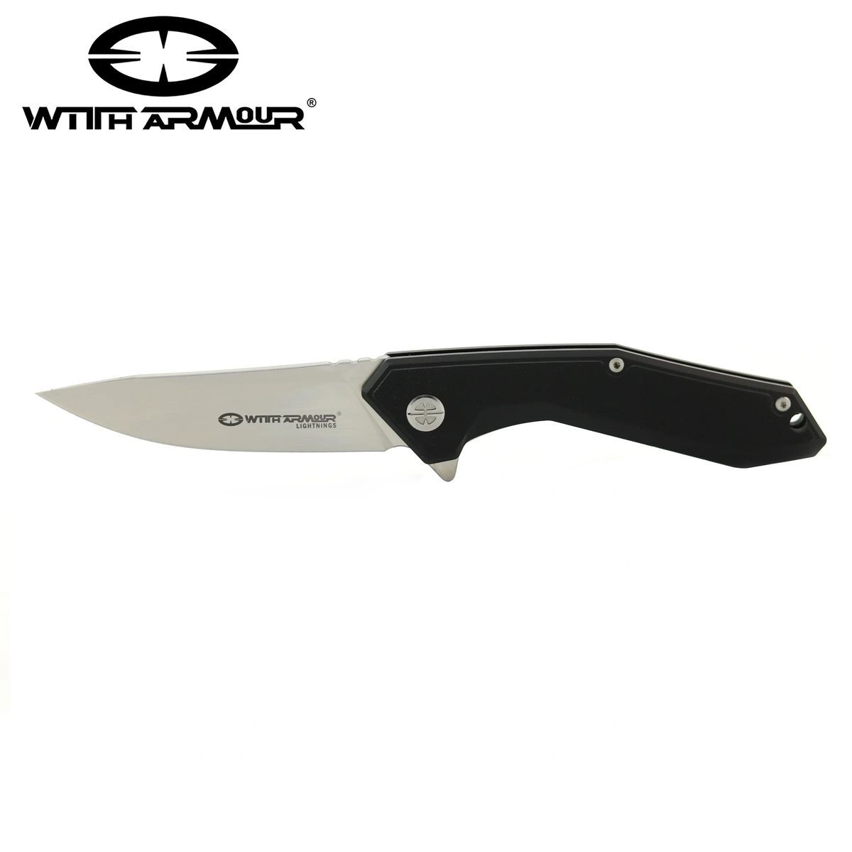 WithArmour WA-082CFG- Ball Bearing Pivot- 4.75″ Black Carbon Fiber pocket knife