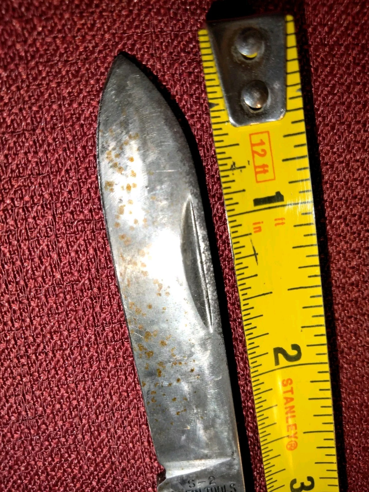 Klein Tools S-2 USA multi-tool knife & locking screwdriver, working, light rust