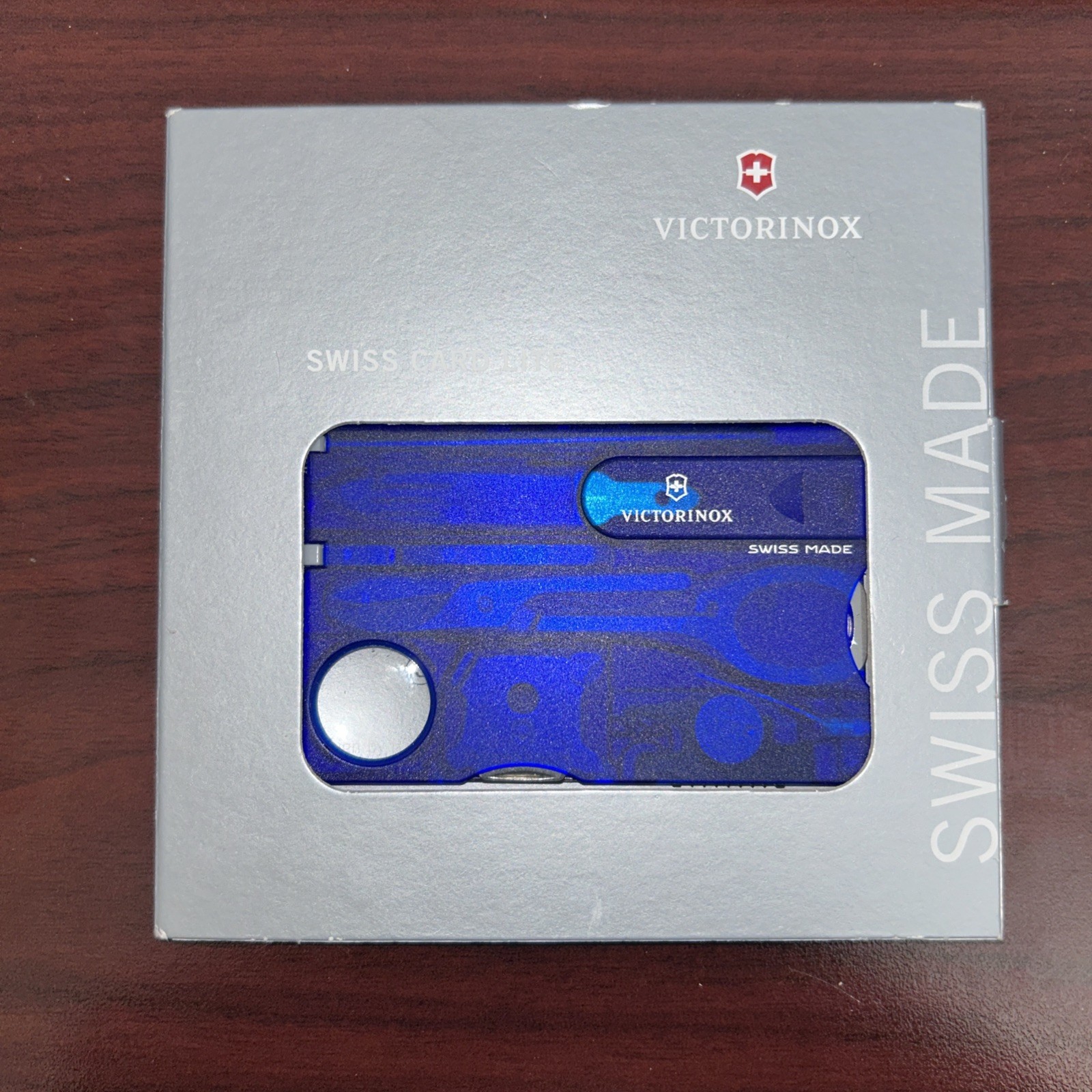 Genuine Victorinox Swiss Card Lite 13 tools swisscard with LED – gift packaging